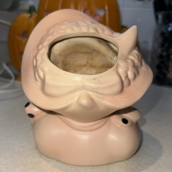 Vintage Hull Pink Cat in Hat Planter - Picture 4 of 8